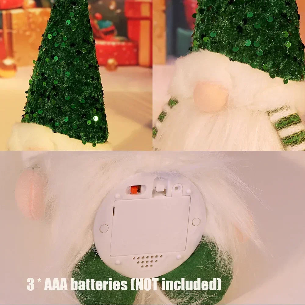 Skanto | Jule nisse dekorasjon | LED nattlys | Varm glød ferie ornament