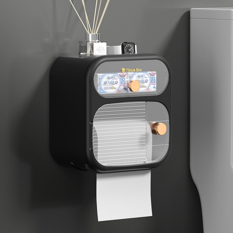 Norvo | MultiBox Vegghengt Toalettpapir Håndklær Oppbevaringsboks