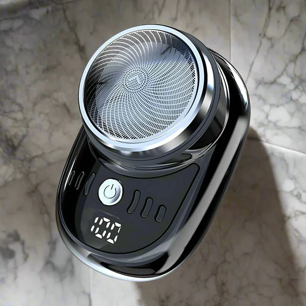 Norvo | Kompakt USB barberhøvel for reising med digital batteridisplay