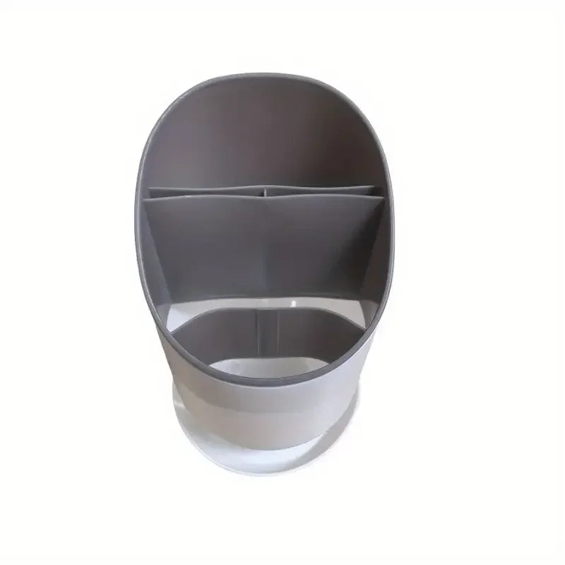 Norvo | OrgaClean Bestikkholder med Dreneringsfunksjon | Flerlags Kjøkkenorganisator for Spisepinner, Skjeer & Bestikk | Hygienisk & Enkel å Rengjøre