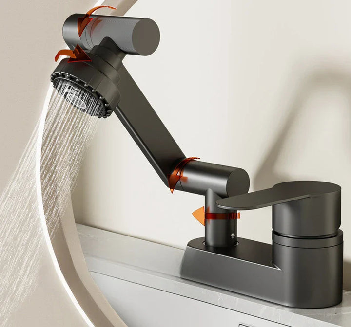 Aqua Twist Duo-Flex Servantbatteri – 360° svingende to-hulls blandebatteri for varmt og kaldt vann Skanto