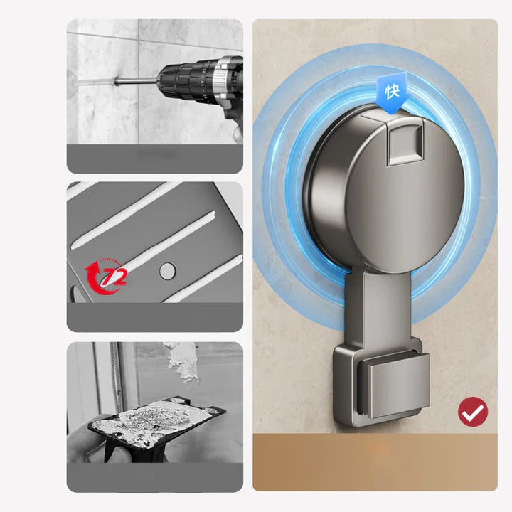 Hoekora Baderomsorganisator med sugekopper uten drilling | Skanto