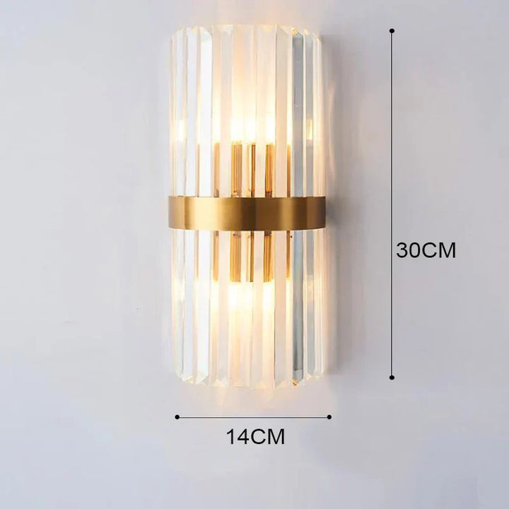 Skanto | GoldenLuxe Elegant LED Vegglampe | Luksuriøs Design i Gull | Stilig Veggbelysning