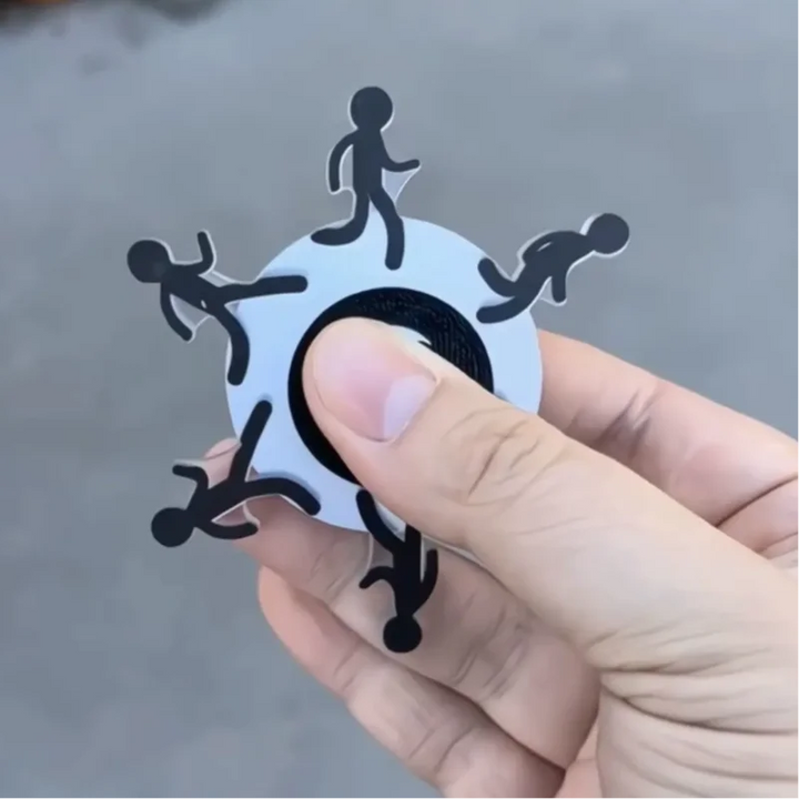 Skanto | Løpende Strekmann Optisk Illusjon Fidget Spinner