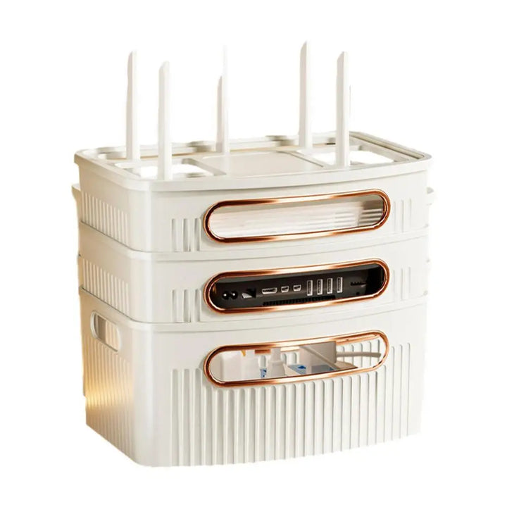 Staubtett dekorativ Router Oppbevaringsboks Organizer | Skanto