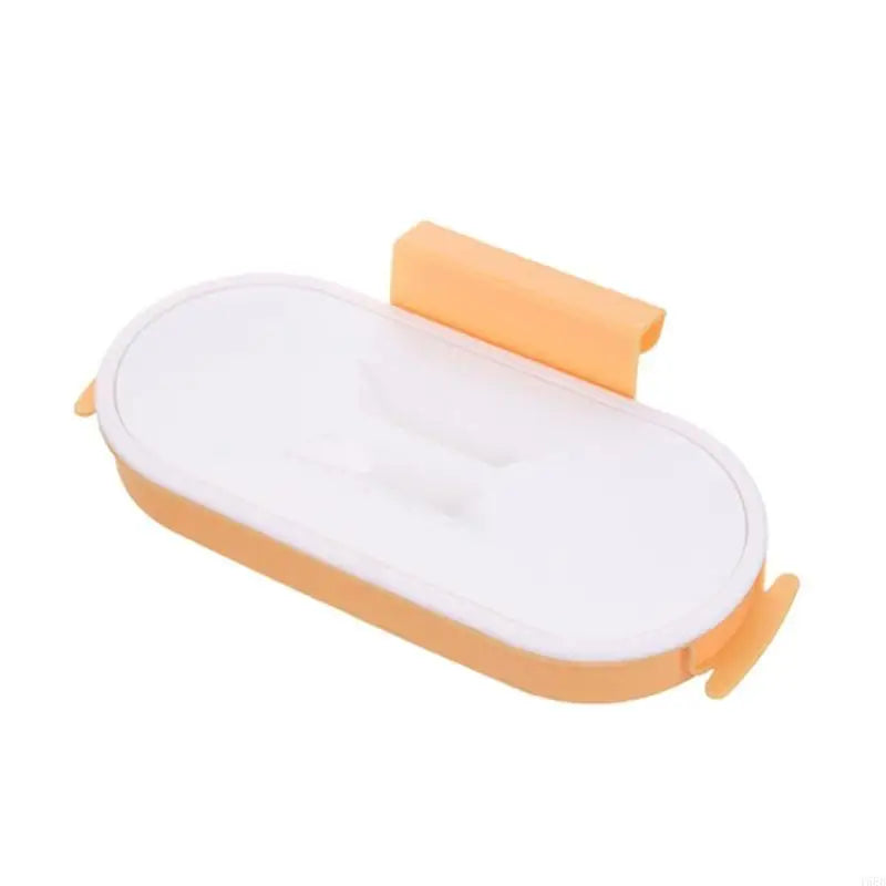 Norvo | Søppelposeholder Cleanuvo ClipBin | Med lokk og ringholder | For hanging på skapdører | Gjenbrukbar og vaskbar