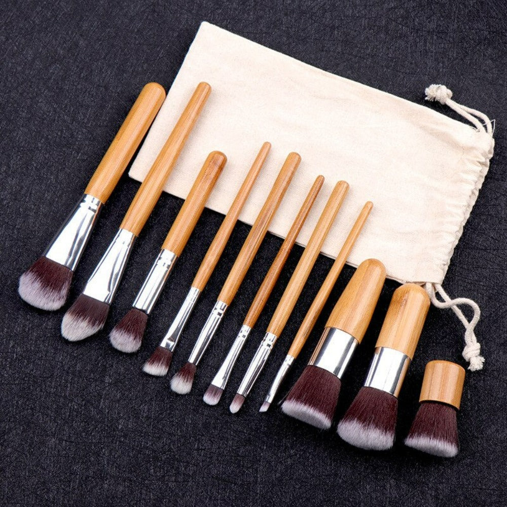 Skanto |-Piece Bamboo Makeup Brush Collection