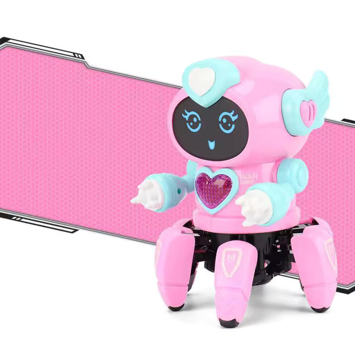 RoboGroove – Interaktiv syngende og dansende robot med fargerike LED-lamper Skanto