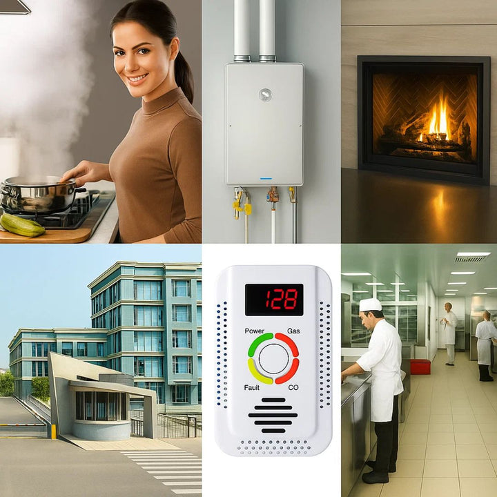 Digital Display – 85dB Høyt Alarm – Hjemmesikkerhetsenhet – Tidlig Varsel Beskyttelse for Familie Skanto
