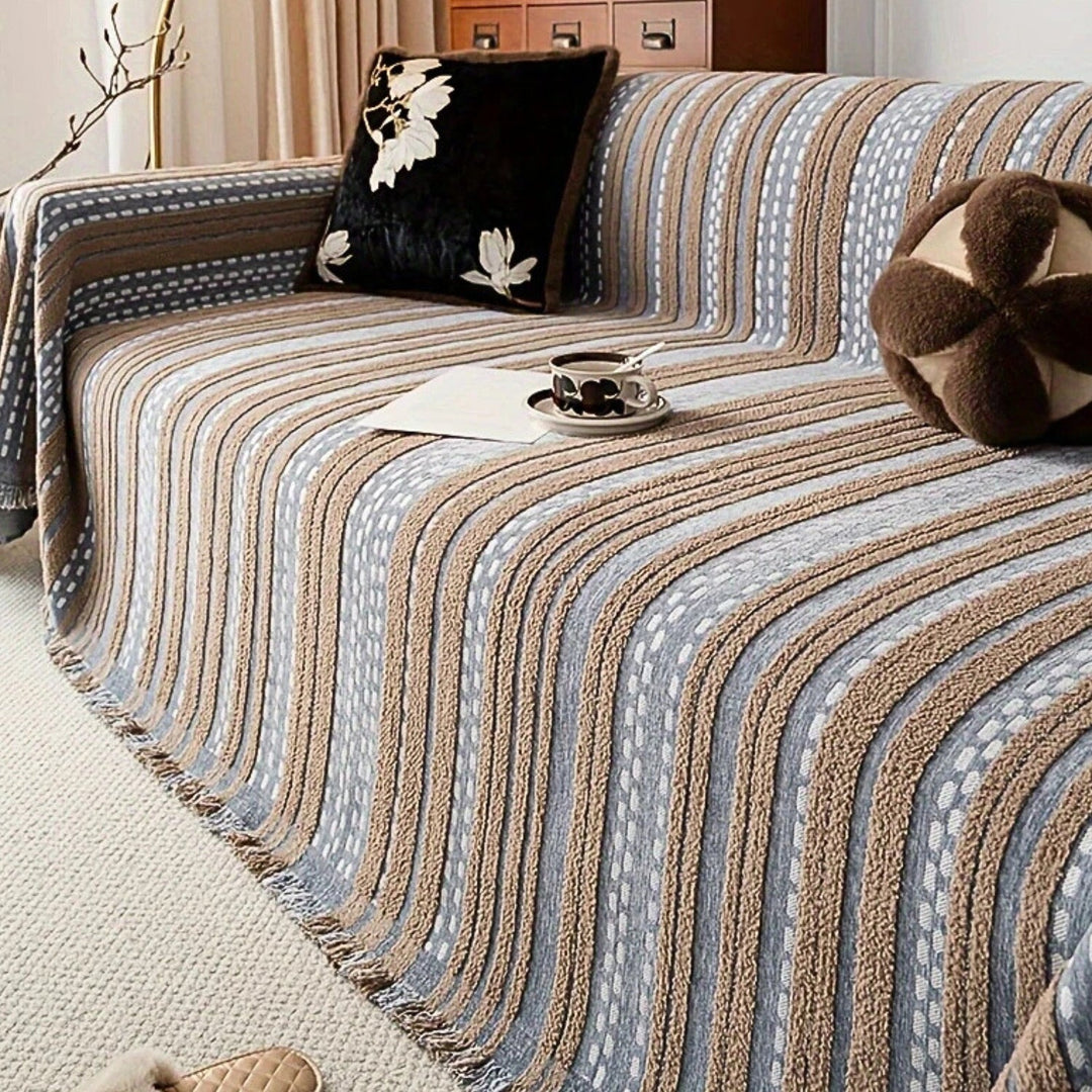 Skanto | Sahara Style Plush Boho Sofa Cover Blanket