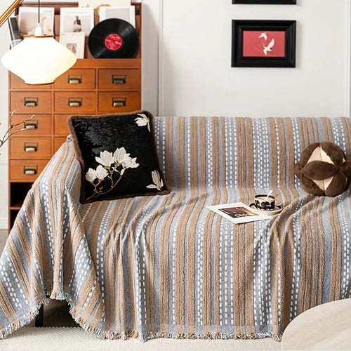 Skanto | Sahara Style Plush Boho Sofa Cover Blanket