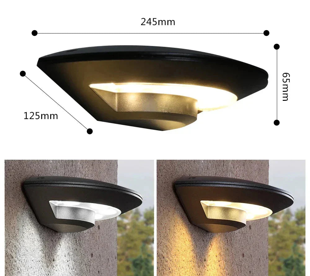 Moderne LED utendørs vegglampe for hage og terrasse – Værbestandig, energibesparende og dekorativ