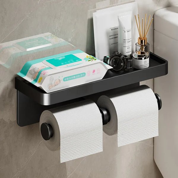 Skanto | Saniflex Multifunksjonell Toalettpapirholder – Moderne Design og Praktisk Funksjonalitet