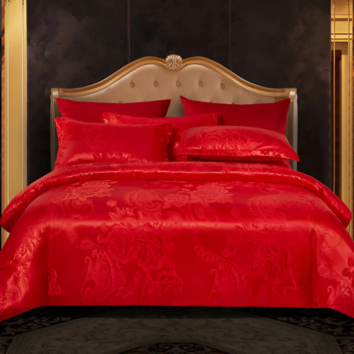 Skanto | Satin Floral Myk Duntrekk Sett