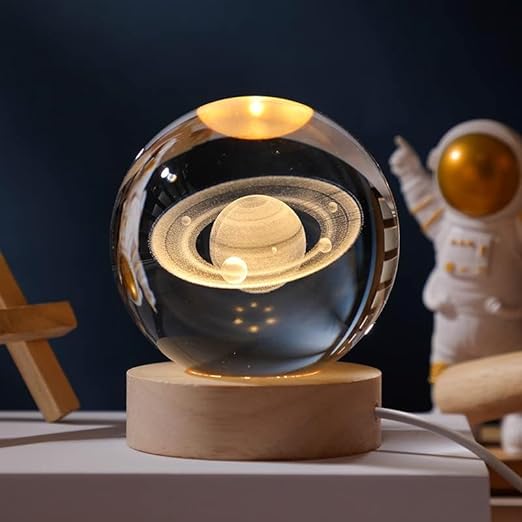 Skanto | SolarSphere – Krystall Solsystem med LED-belysning | Utdannings- og dekorasjonsgave
