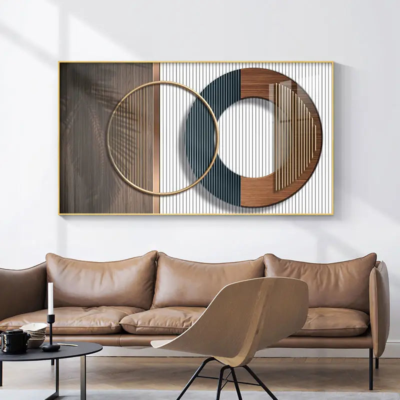Modern Aesthetic Abstract Sun & Moon Wall Art Fine Art Canvas Prints Pictures for Luxury Loft Living Room Dining Room Lifestyle Art Decor | Skanto