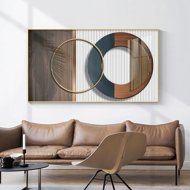 Modern Aesthetic Abstract Sun & Moon Wall Art Fine Art Canvas Prints Pictures for Luxury Loft Living Room Dining Room Lifestyle Art Decor | Skanto