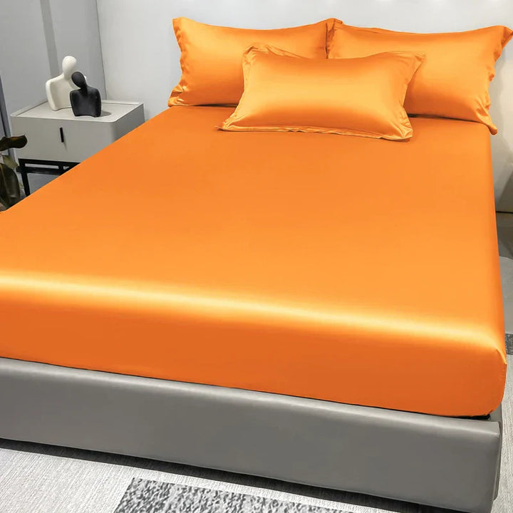 Skanto | SatinDreams Luksus Fitted Ark | Silke Satin Sengark | Pustende & Kjølende | Rynkefri | Lett å Ta Vare på