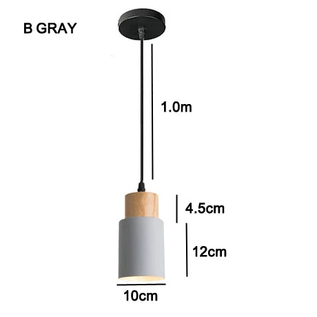 Skanto | Nordisk LED Pendellamper Laget av Metall og Tre - Moderne Hengende Lamper for Spisestue og Kjøkken