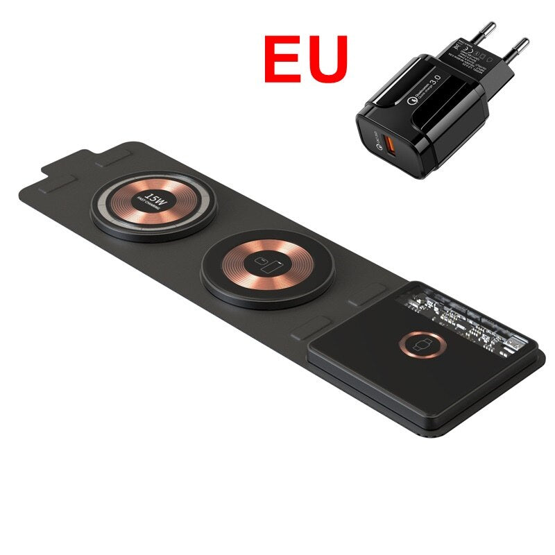 Norvo | Magnetisk Foldbar Usynlig Power Trådløs Lader