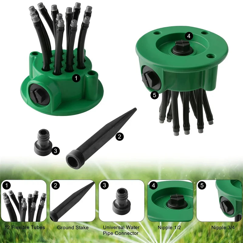 Skanto | Smart Rotasjon 360 Hage Vanning Sprinkler