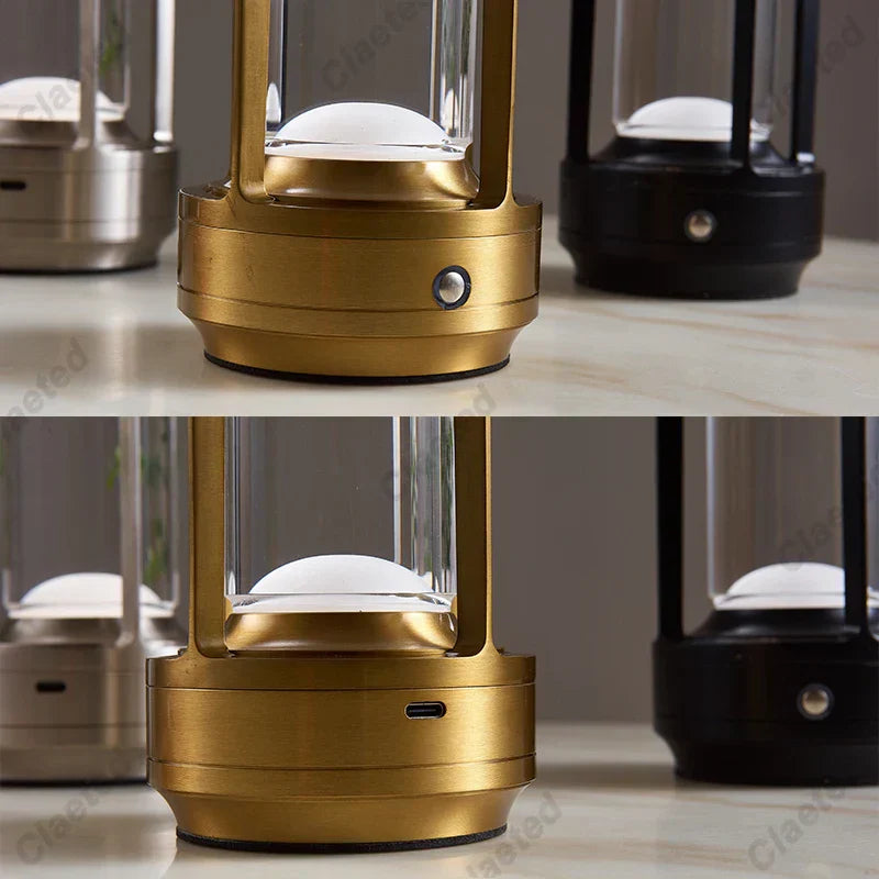 Norvo | Oppladbar Trådløs LuxuryGlow Bordlampe - Elegant Trådløs Lampe for Enhver Stemning