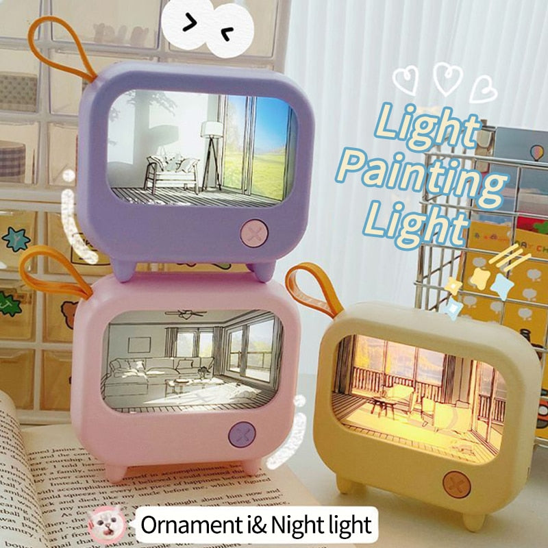 Skanto | Mini Art TV Maleri Dekor Nattlampe