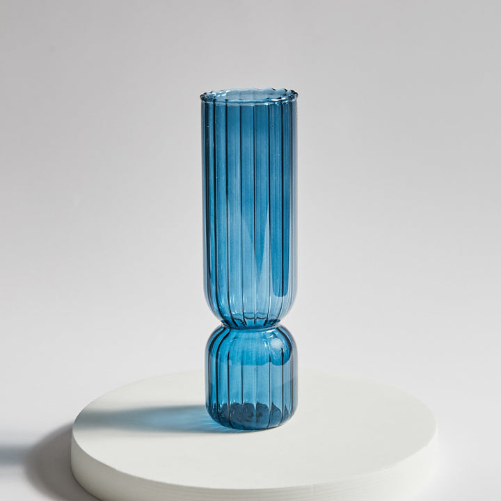 Scallop Cylinder Glass Vase | Skanto