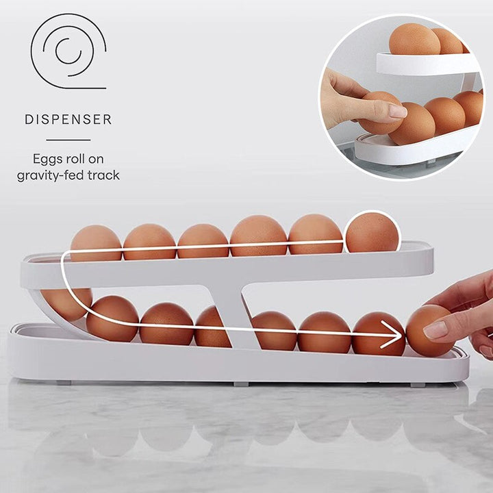 Skanto | Automatisk Egg Rullende Holder Organizer Stativ
