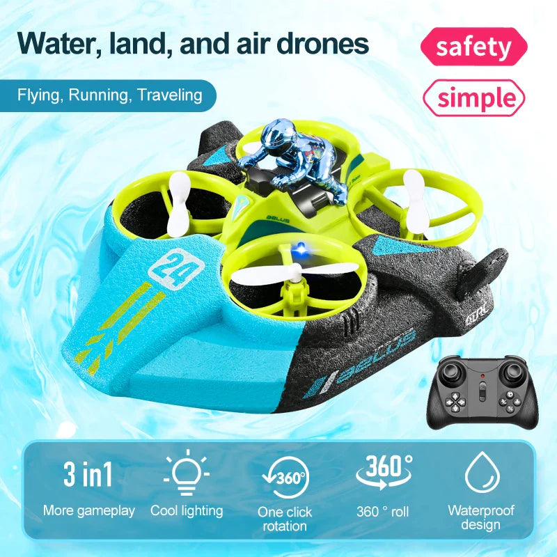 Skanto | RC 3 i 1 Sjø Land Og Luft Flygende Båt Bil Leke