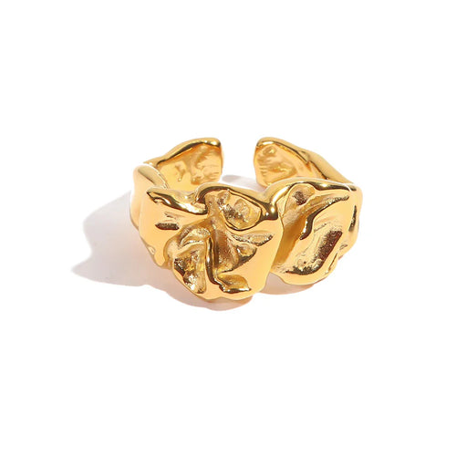 Skanto | Justerbar Teksturert Lava Ring