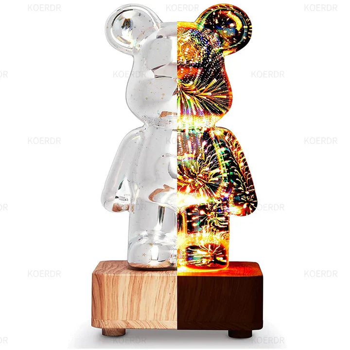 Magical 3D Fireworks Projection Mood Lamp - StarBear | Skanto