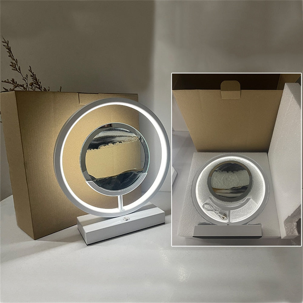 Skanto | 3D LED Flytende Sand Kunst Bordlampe