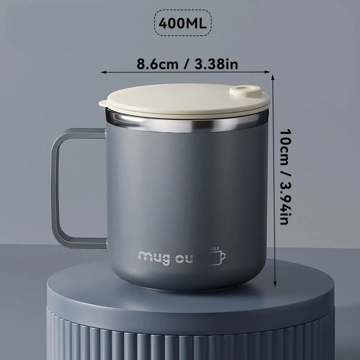 Isolert rustfritt stål kaffekopp med lokk | Skanto