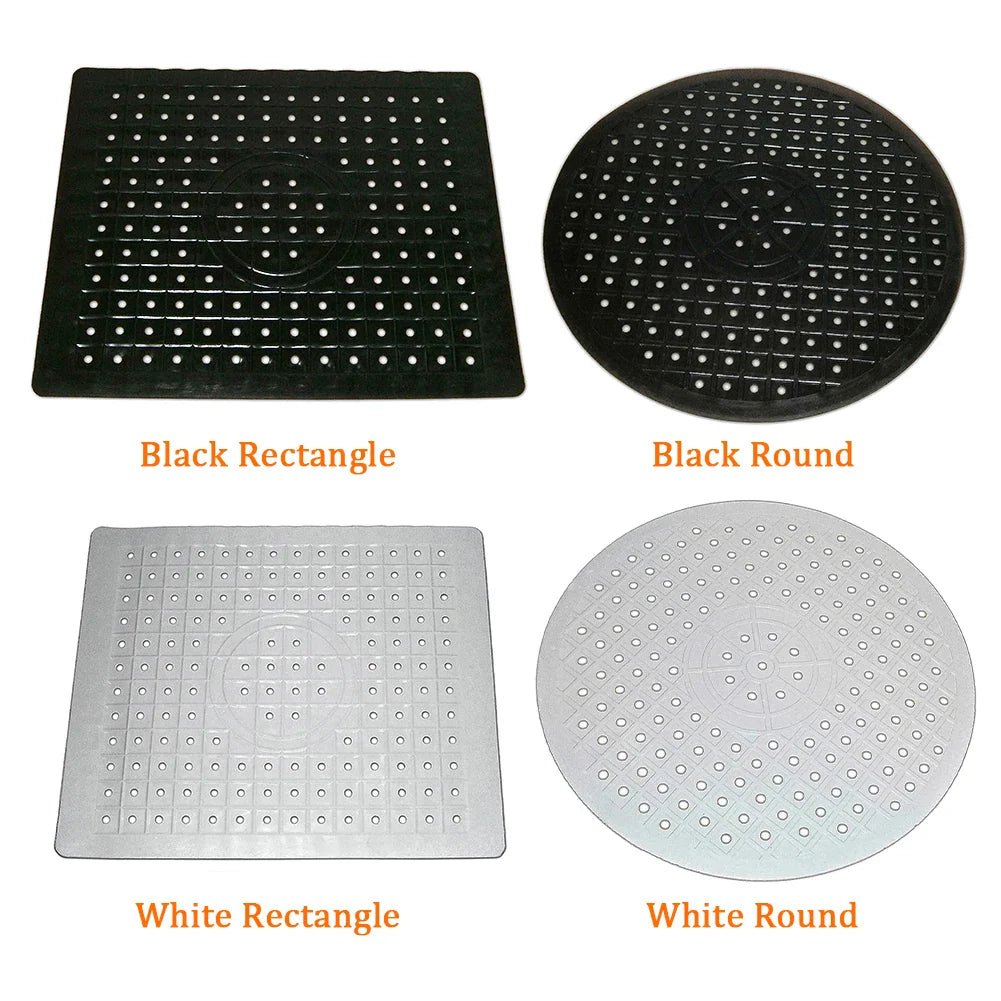 Norvo | Rubberin Sklifri Vaskematte Laget av Gummi | Varmebestandig Dreneringsmatte & Base | Myk Silikonmatte for Kjøkken & Bad | Rektangulær eller Rund