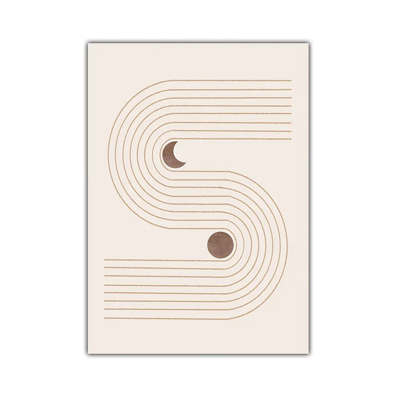Minimalist Abstract Celestial Geometry Wall Art Fine Art Canvas Prints Sun Moon Posters Pictures For Living Room Bedroom Art Decor | Skanto