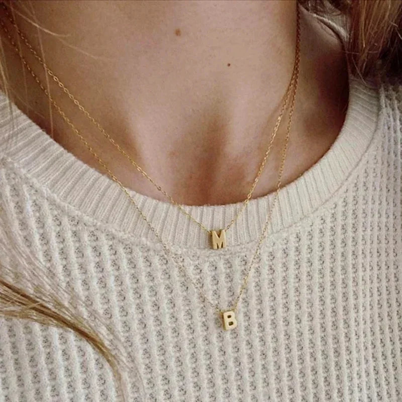 Skanto | Delikat Minimalistisk Bokstav Initial Halskjede