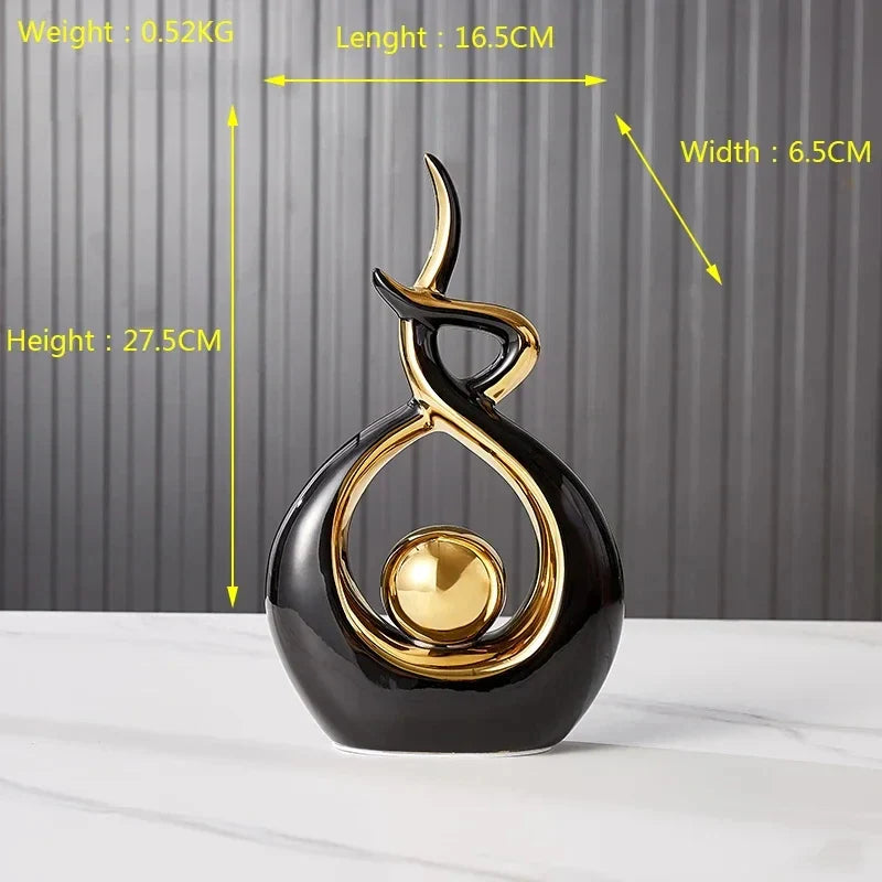 Skanto | ScandiForm Keramisk Figur | Nordisk Hjem Dekor | Håndlaget Skulptur | Hjemmetilbehør for Stue og Kontor