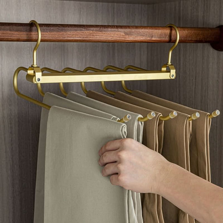 Skanto | SpaceLuxe Aluminium Bukseoppheng – Flerlags, Plassbesparende Klesskap Organizer