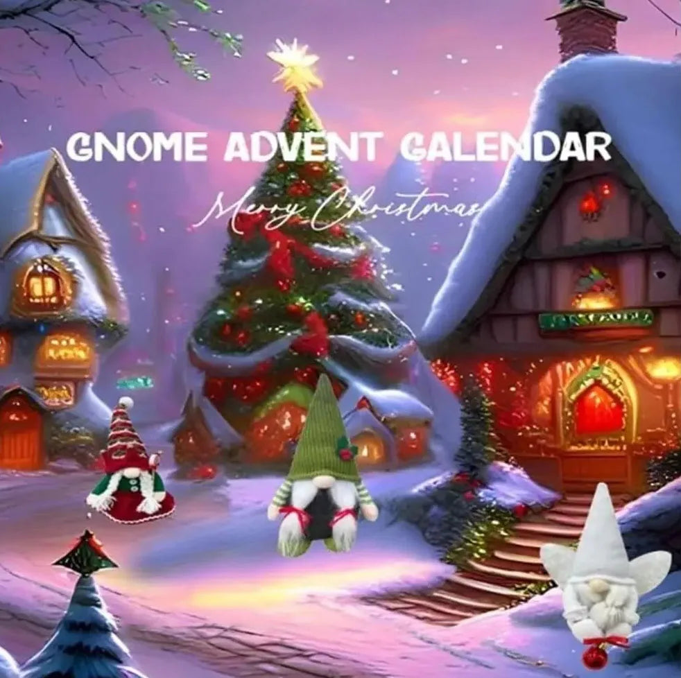 Skanto | WinterWichtel – Stoffer adventskalender med julegnom – 24 sekker