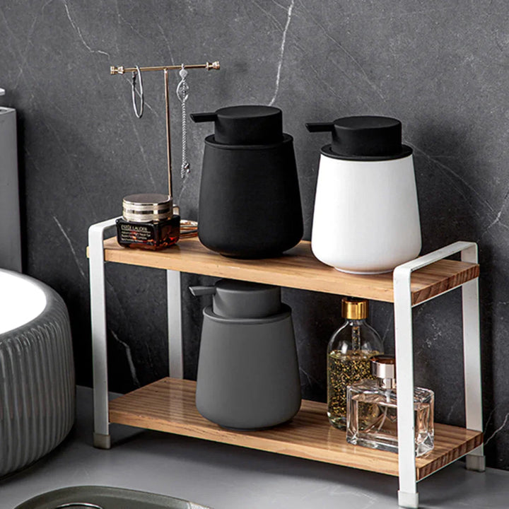 CeramiLux 300 ml Luksus Såpedispenser laget av Keramikk – for Såpe, Sjampo, Balsam eller Lotion Skanto