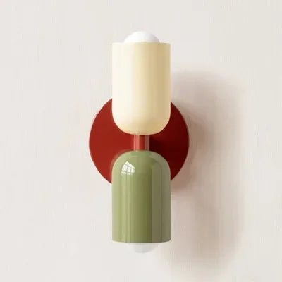 Skanto | Nordisk LED Vegglampe Moderne Minimalistisk Krem Dobbel Hodelampe for Stue Soverom Ved Skrivestue Innendørs Dekorasjonsarmatur