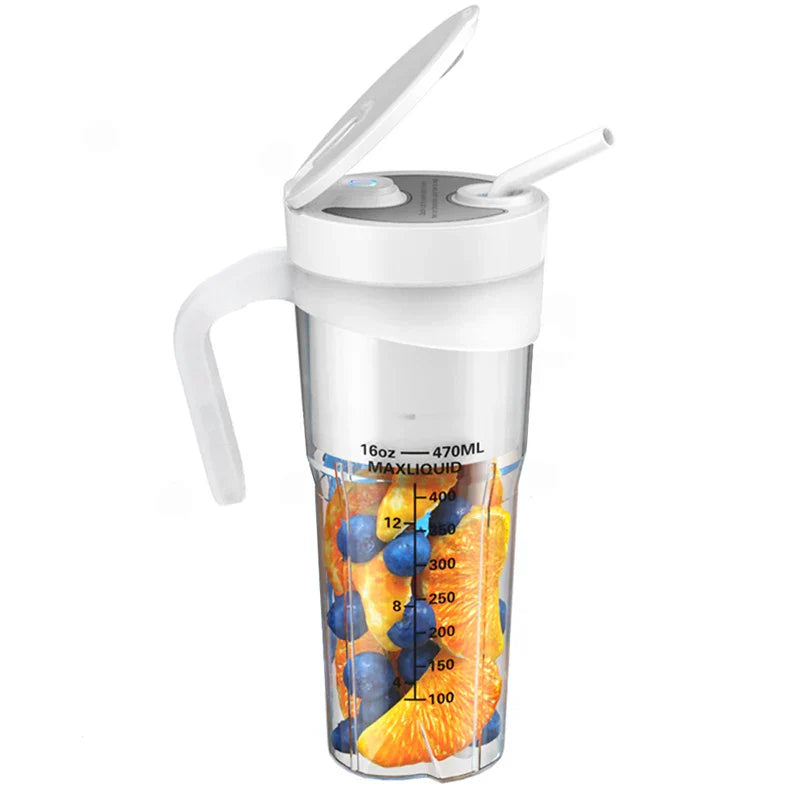 Skanto | Bærbar Juicer - Oppladbar Mini Mikser med 6 Skarpe Blader for Milkshake og Smoothies