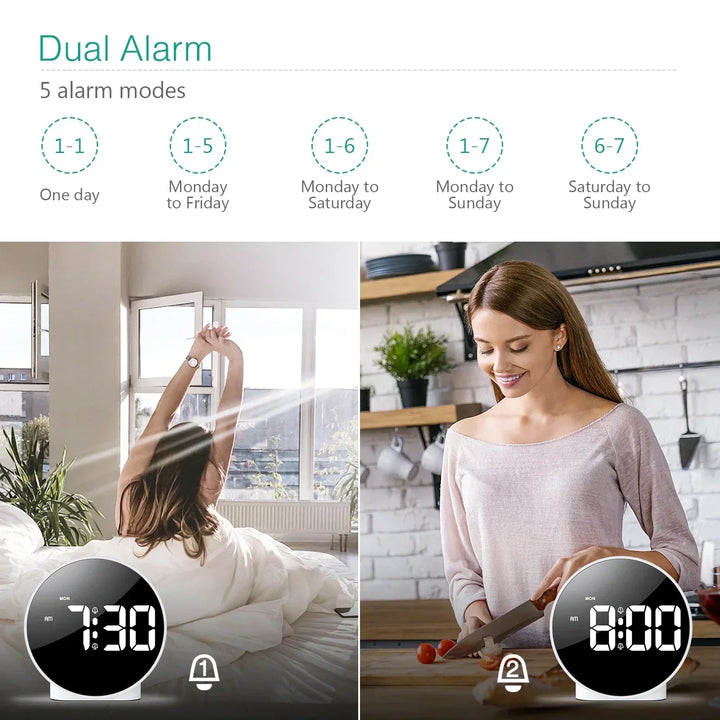 Skanto | Lys Kilde Digital Bordklokke