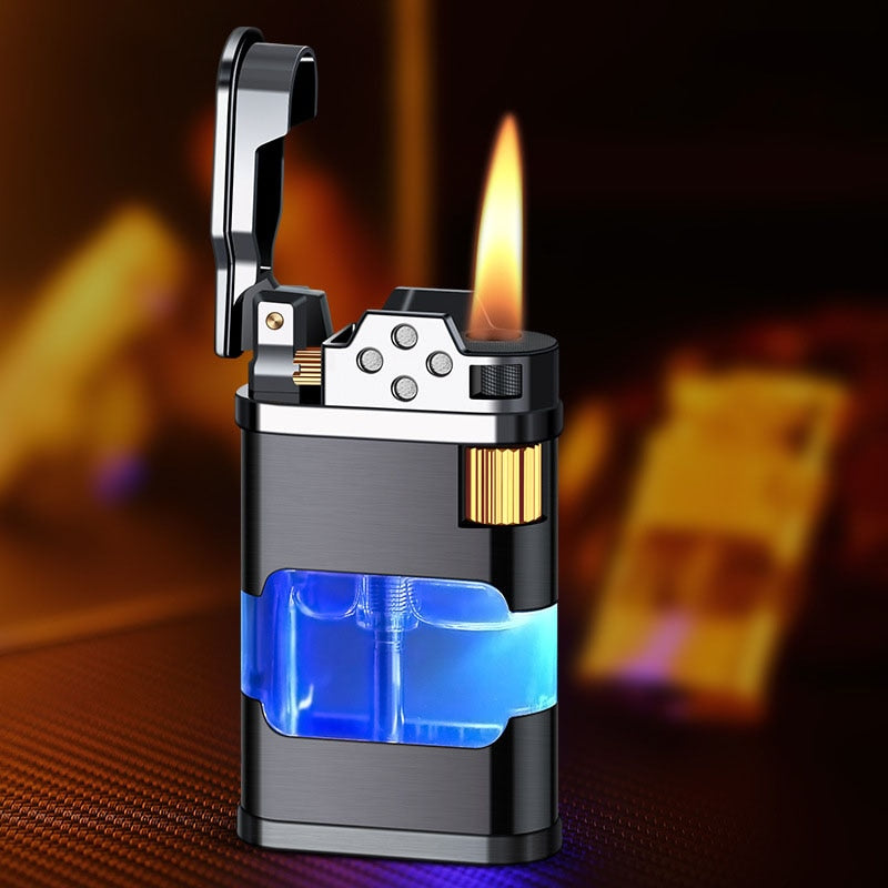 Blå Flamme Metall Vindproof Gass Lighter | Skanto
