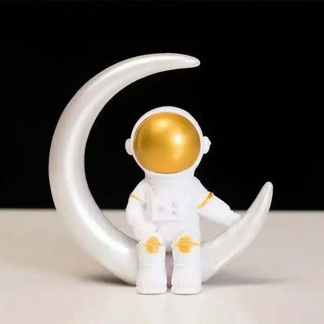 Skanto | Harpiks Astronaut Figur Statue Rom Reisende Skulptur Utdanningsleketøy Skrivebordsdekorasjon Astronaut Modell For Barn Gave