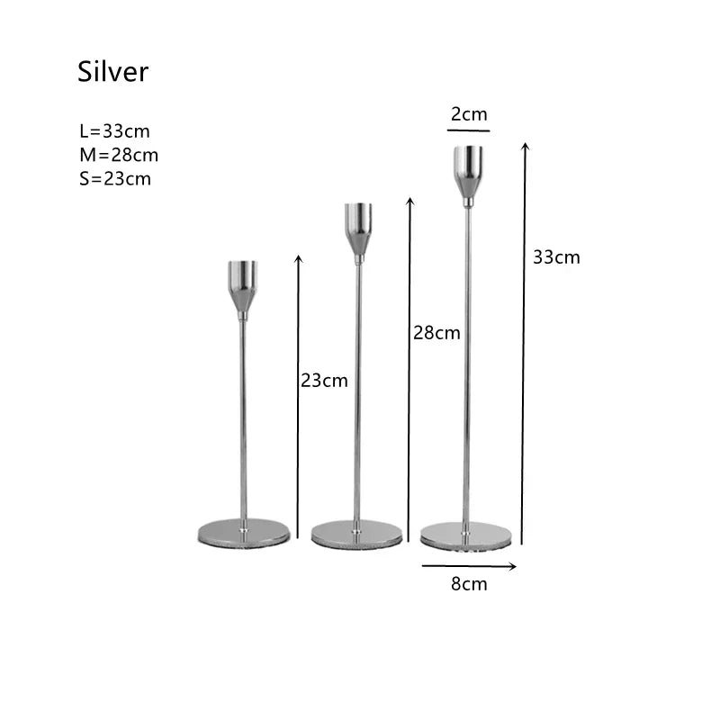 Skanto Style Metall Lysestaker Enkel Gull Bryllupsdekorasjon Bar Fest Stue Dekor Hjem Dekor Lysestake