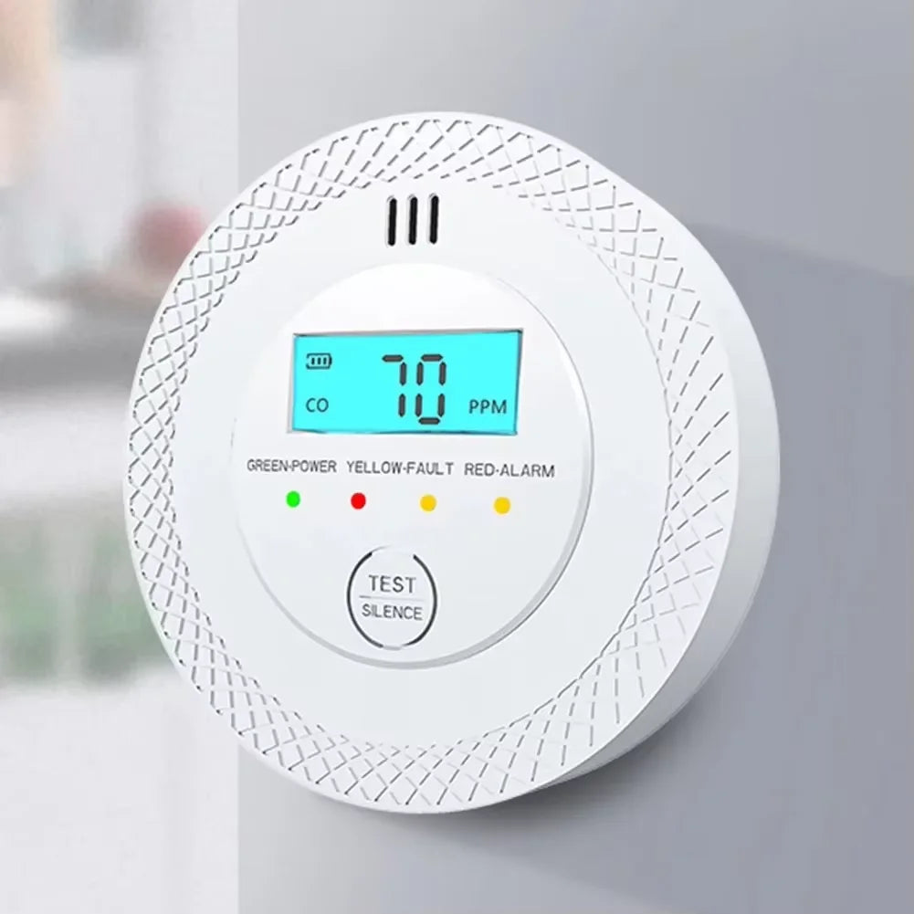 VeiligWoon CO og Røykvarsler – Trådløs med LCD-skjerm og Alarm | Skanto