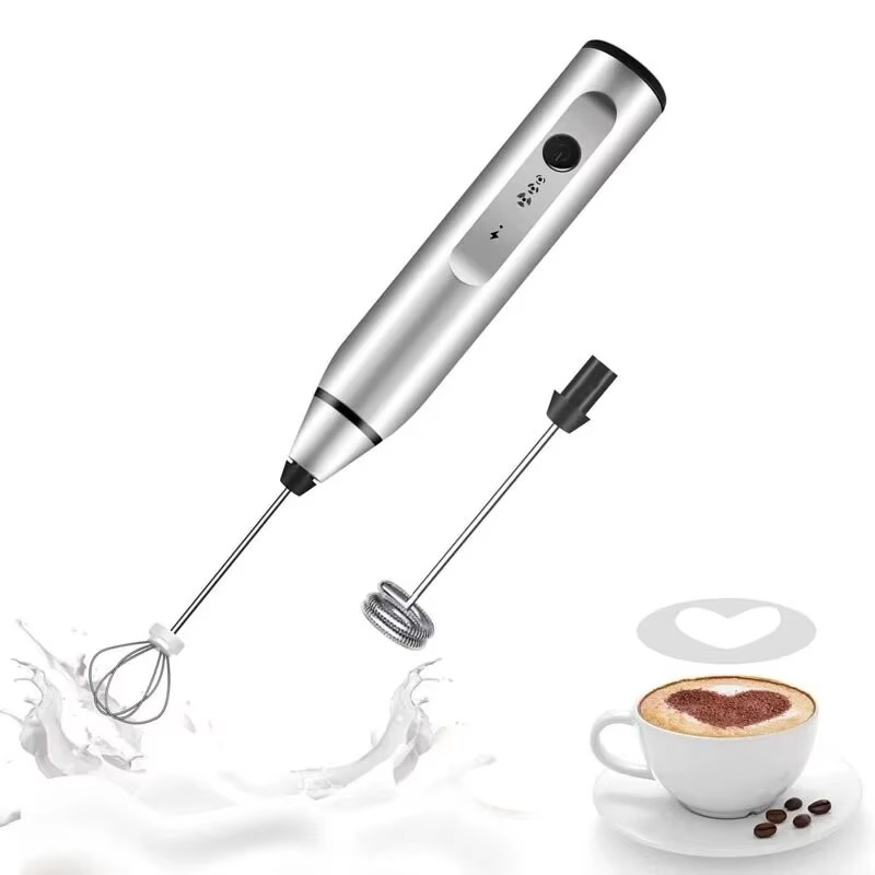 Skanto | Bærbar USB Elektrisk Melkeskummer Håndholdt Kaffepisker og Mini Matblender