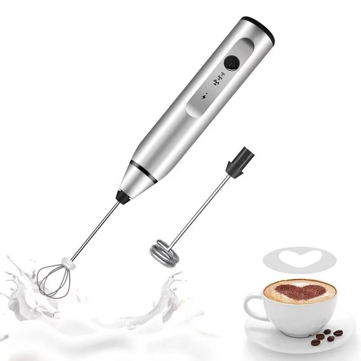 Tragbarer elektriske USB-Milchaufschäumer, Handkaffeebesen og Mini-Lebensmittelmixer